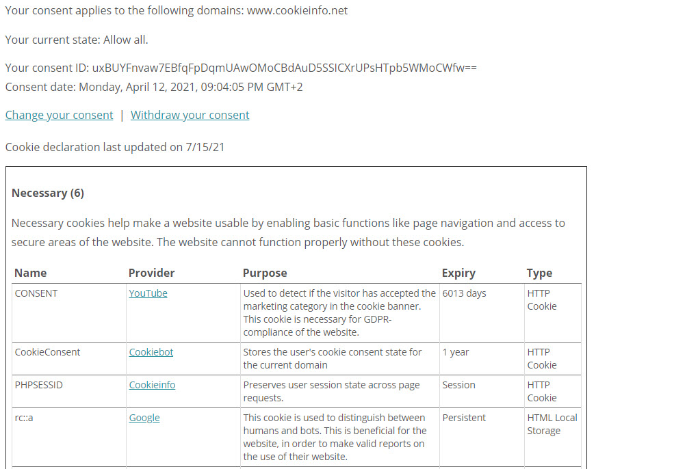 Privacy statement and cookie statement for your website according to GDPR