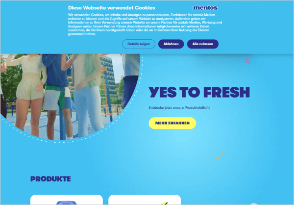 Cookie Hinweis Mentos - CookieInfo 